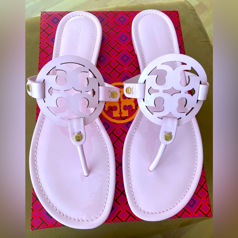 Hard to find size 12 Miller pink patent leather sandals